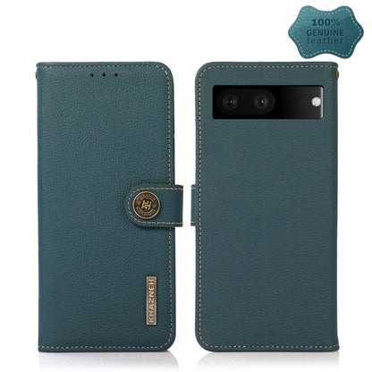 KHAZNEH Custer Genuine Leather RFID Phone Case, For Google Pixel 7 Pro 5G, For Google Pixel 7 5G