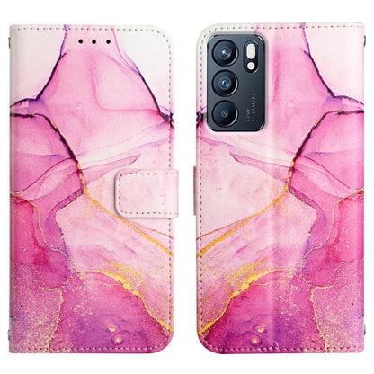 PT003 Marble Pattern Flip Leather Phone Case, For OPPO Reno6 5G, For OPPO Reno6 Pro 5G