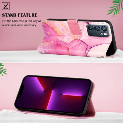 PT003 Marble Pattern Flip Leather Phone Case, For OPPO Reno6 5G, For OPPO Reno6 Pro 5G