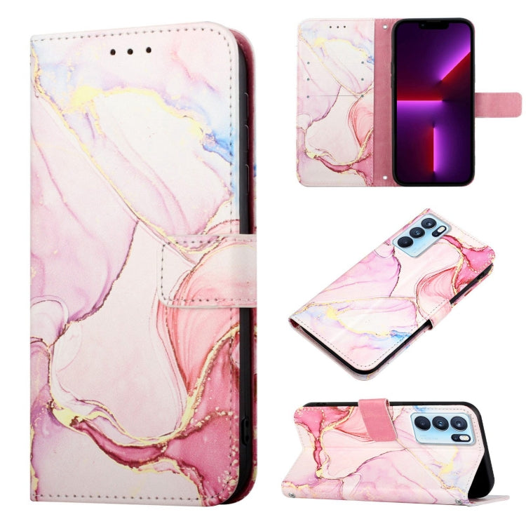 PT003 Marble Pattern Flip Leather Phone Case, For OPPO Reno6 5G, For OPPO Reno6 Pro 5G