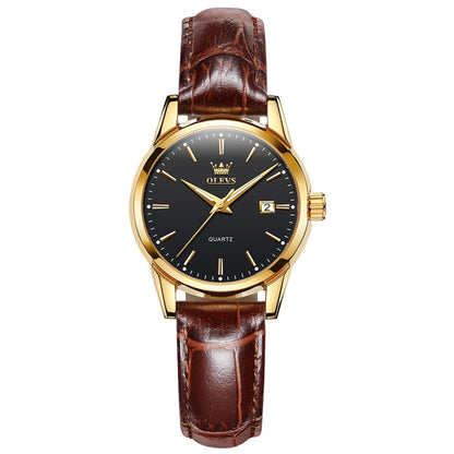 OLEVS 6898 Damen Mode Wasserdichte Doppelkalender Quarzuhr
