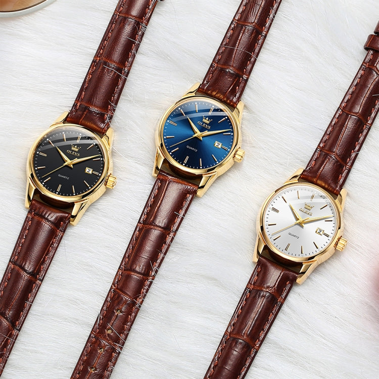 OLEVS 6898 Damen Mode Wasserdichte Doppelkalender Quarzuhr