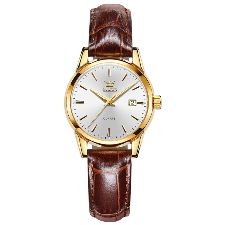 OLEVS 6898 Damen Mode Wasserdichte Doppelkalender Quarzuhr