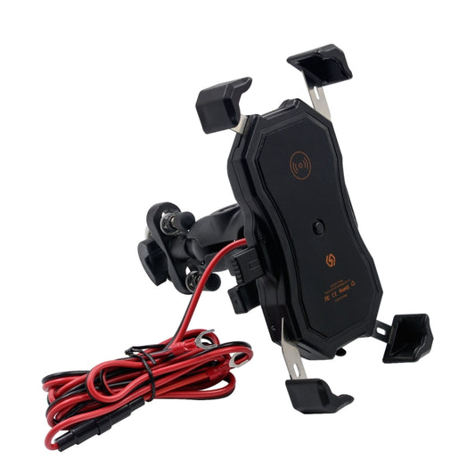 WUPP CS-1288A1 Support de téléphone portable rétractable à un bouton avec charge sans fil + filaire, CS-1288A1