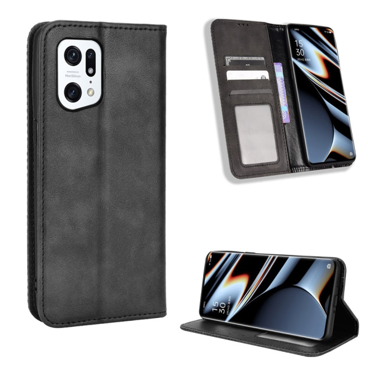 Magnetic Buckle Retro Texture Leather Phone Case, For Cricket Dream 5G / AT&T Radiant Max 5, For OPPO Find N, For OPPO Find X5 Pro, For OPPO Find X5, For OPPO Realme 9 Pro+, For OPPO Realme 9 Pro, For OPPO Realme C35                                    ...