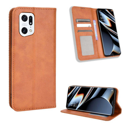 Magnetic Buckle Retro Texture Leather Phone Case, For Cricket Dream 5G / AT&T Radiant Max 5, For OPPO Find N, For OPPO Find X5 Pro, For OPPO Find X5, For OPPO Realme 9 Pro+, For OPPO Realme 9 Pro, For OPPO Realme C35                                    ...