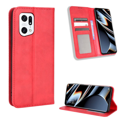 Magnetic Buckle Retro Texture Leather Phone Case, For Cricket Dream 5G / AT&T Radiant Max 5, For OPPO Find N, For OPPO Find X5 Pro, For OPPO Find X5, For OPPO Realme 9 Pro+, For OPPO Realme 9 Pro, For OPPO Realme C35                                    ...
