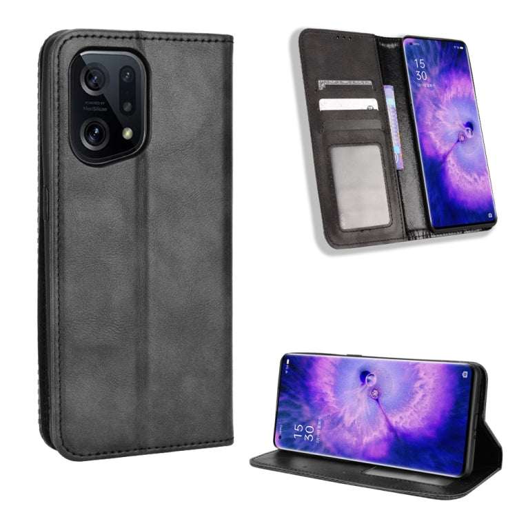 Magnetic Buckle Retro Texture Leather Phone Case, For Cricket Dream 5G / AT&T Radiant Max 5, For OPPO Find N, For OPPO Find X5 Pro, For OPPO Find X5, For OPPO Realme 9 Pro+, For OPPO Realme 9 Pro, For OPPO Realme C35                                    ...