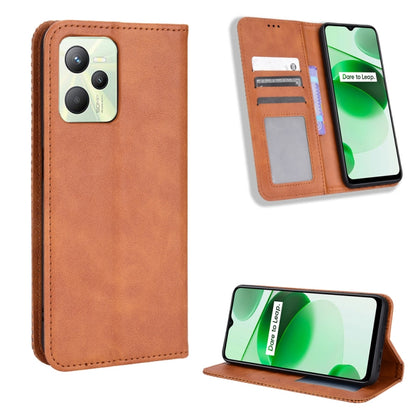 Magnetic Buckle Retro Texture Leather Phone Case, For Cricket Dream 5G / AT&T Radiant Max 5, For OPPO Find N, For OPPO Find X5 Pro, For OPPO Find X5, For OPPO Realme 9 Pro+, For OPPO Realme 9 Pro, For OPPO Realme C35                                    ...