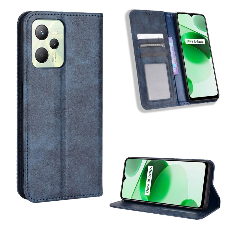 Magnetic Buckle Retro Texture Leather Phone Case, For Cricket Dream 5G / AT&T Radiant Max 5, For OPPO Find N, For OPPO Find X5 Pro, For OPPO Find X5, For OPPO Realme 9 Pro+, For OPPO Realme 9 Pro, For OPPO Realme C35                                    ...