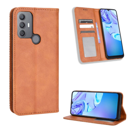 Magnetic Buckle Retro Texture Leather Phone Case, For Cricket Dream 5G / AT&T Radiant Max 5, For OPPO Find N, For OPPO Find X5 Pro, For OPPO Find X5, For OPPO Realme 9 Pro+, For OPPO Realme 9 Pro, For OPPO Realme C35                                    ...