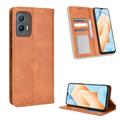 Magnetic Buckle Retro Texture Leather Phone Case, For Cricket Dream 5G / AT&T Radiant Max 5, For OPPO Find N, For OPPO Find X5 Pro, For OPPO Find X5, For OPPO Realme 9 Pro+, For OPPO Realme 9 Pro, For OPPO Realme C35                                    ...