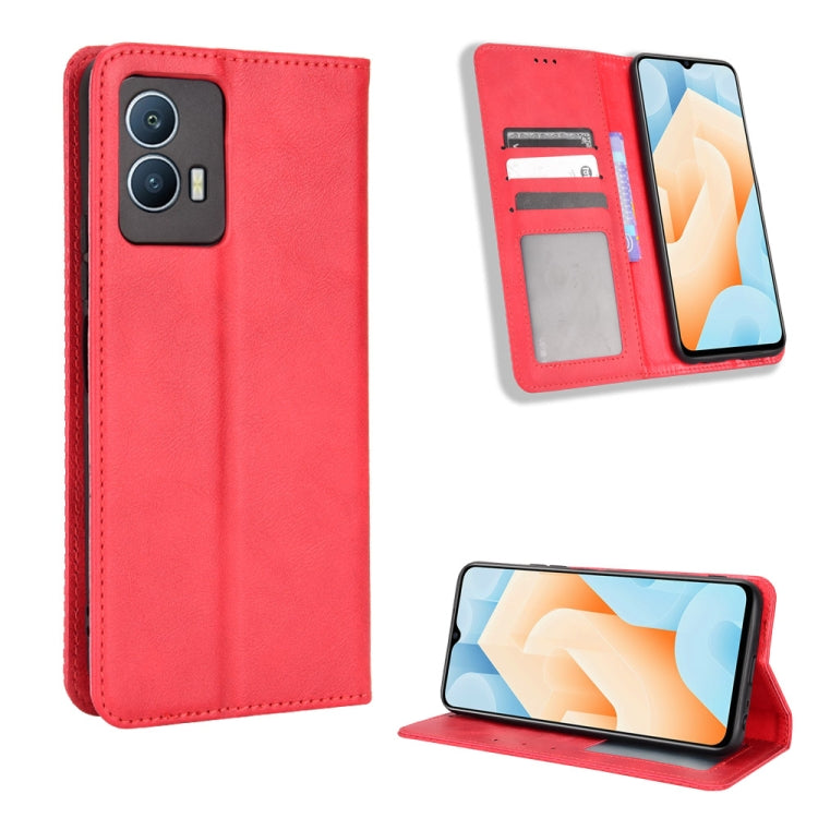 Magnetic Buckle Retro Texture Leather Phone Case, For Cricket Dream 5G / AT&T Radiant Max 5, For OPPO Find N, For OPPO Find X5 Pro, For OPPO Find X5, For OPPO Realme 9 Pro+, For OPPO Realme 9 Pro, For OPPO Realme C35                                    ...