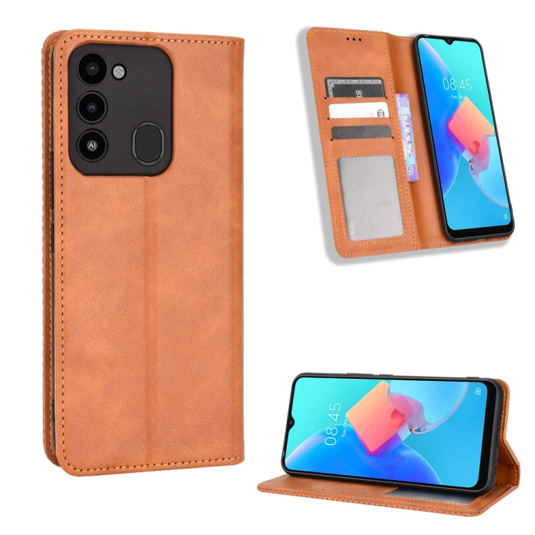 Magnetic Buckle Retro Texture Leather Phone Case, For Cricket Dream 5G / AT&T Radiant Max 5, For OPPO Find N, For OPPO Find X5 Pro, For OPPO Find X5, For OPPO Realme 9 Pro+, For OPPO Realme 9 Pro, For OPPO Realme C35                                    ...