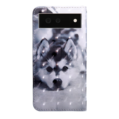 3D Painting Pattern Coloured Drawing Leather Phone Case, For Google Pixel 6, For Google Pixel 6 Pro, For Google Pixel 7 5G, For Google Pixel 7 Pro 5G