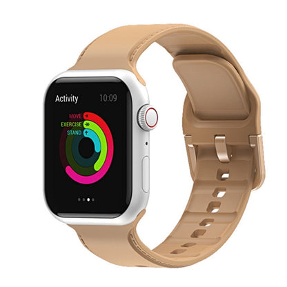 Silicone Stitching Watchband For Apple Watch Series, 7 41mm / 6&SE&5&4 40mm / 3&2&1 38mm, 7 45mm / 6&SE&5&4 44mm / 3&2&1 42mm