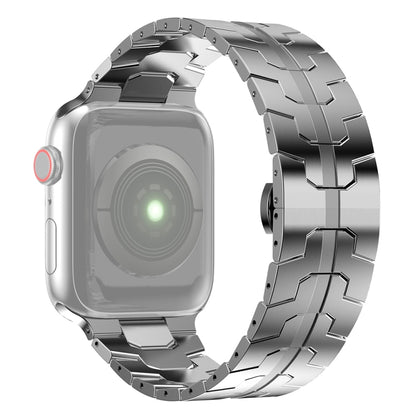 Steel Watchband For Apple Watch Series, 7 41mm / 6&SE&5&4 40mm / 3&2&1 38mm, 7 45mm / 6&SE&5&4 44mm / 3&2&1 42mm