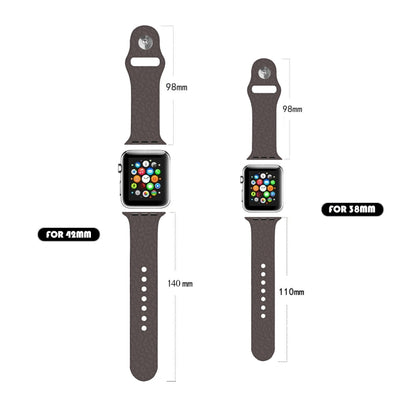 Leopard Embossing Silicone Watchband For Apple Watch Series, 7 41mm / 6&SE&5&4 40mm / 3&2&1 38mm, 7 45mm / 6&SE&5&4 44mm / 3&2&1 42mm
