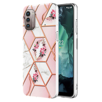 Electroplating Splicing Marble Flower Pattern TPU Shockproof Phone Case, For Nokia G10 / G20, For Nokia G21 / G11, For OPPO Realme 9 Pro+ 5G, For OPPO Realme 9 Pro 5G, For OPPO Realme 9i / A36/A96 4G, For Samsung Galaxy A13 4G                          ...
