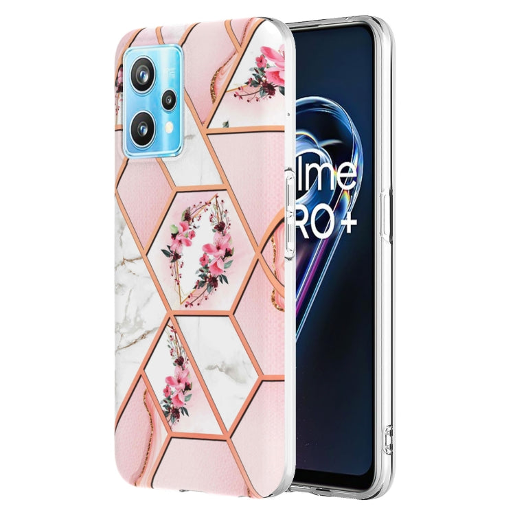 Electroplating Splicing Marble Flower Pattern TPU Shockproof Phone Case, For Nokia G10 / G20, For Nokia G21 / G11, For OPPO Realme 9 Pro+ 5G, For OPPO Realme 9 Pro 5G, For OPPO Realme 9i / A36/A96 4G, For Samsung Galaxy A13 4G                          ...