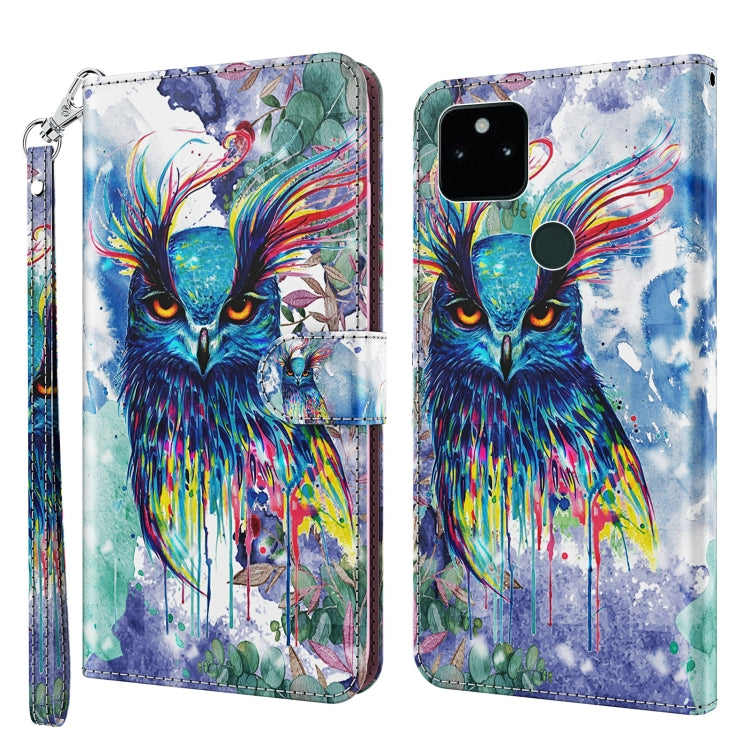 3D Painting Pattern TPU + PU Leather Phone Case, For Google Pixel 5a 5G, For Google Pixel 6, For Google Pixel 6 Pro, For Google Pixel 7 5G, For Google Pixel 7 Pro 5G, For Google Pixel 6a