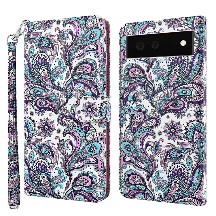 3D Painting Pattern TPU + PU Leather Phone Case, For Google Pixel 5a 5G, For Google Pixel 6, For Google Pixel 6 Pro, For Google Pixel 7 5G, For Google Pixel 7 Pro 5G, For Google Pixel 6a