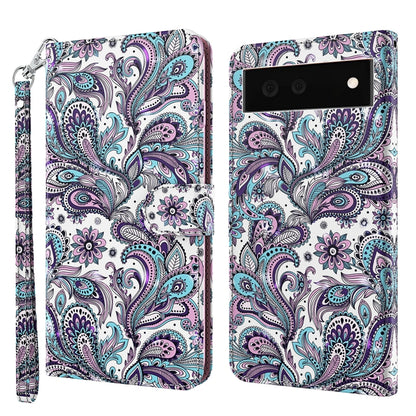 3D Painting Pattern TPU + PU Leather Phone Case, For Google Pixel 5a 5G, For Google Pixel 6, For Google Pixel 6 Pro, For Google Pixel 7 5G, For Google Pixel 7 Pro 5G, For Google Pixel 6a