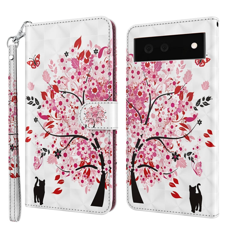 3D Painting Pattern TPU + PU Leather Phone Case, For Google Pixel 5a 5G, For Google Pixel 6, For Google Pixel 6 Pro, For Google Pixel 7 5G, For Google Pixel 7 Pro 5G, For Google Pixel 6a