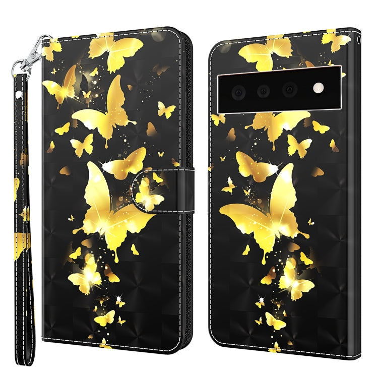 3D Painting Pattern TPU + PU Leather Phone Case, For Google Pixel 5a 5G, For Google Pixel 6, For Google Pixel 6 Pro, For Google Pixel 7 5G, For Google Pixel 7 Pro 5G, For Google Pixel 6a
