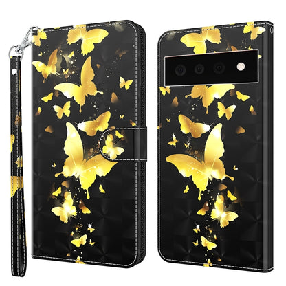 3D Painting Pattern TPU + PU Leather Phone Case, For Google Pixel 5a 5G, For Google Pixel 6, For Google Pixel 6 Pro, For Google Pixel 7 5G, For Google Pixel 7 Pro 5G, For Google Pixel 6a