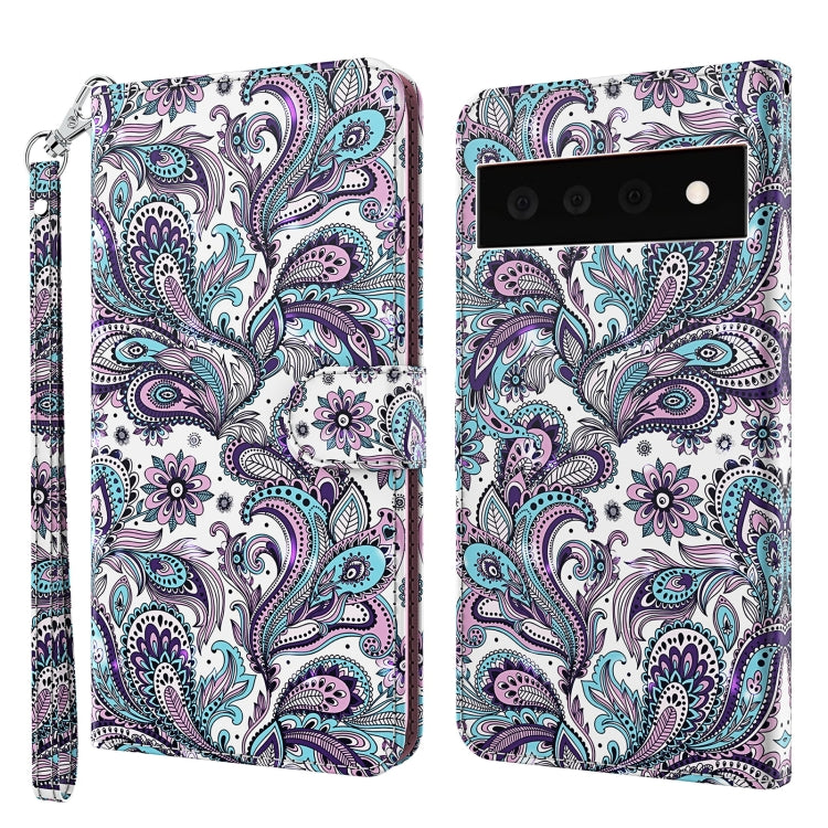 3D Painting Pattern TPU + PU Leather Phone Case, For Google Pixel 5a 5G, For Google Pixel 6, For Google Pixel 6 Pro, For Google Pixel 7 5G, For Google Pixel 7 Pro 5G, For Google Pixel 6a