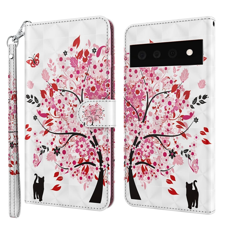 3D Painting Pattern TPU + PU Leather Phone Case, For Google Pixel 5a 5G, For Google Pixel 6, For Google Pixel 6 Pro, For Google Pixel 7 5G, For Google Pixel 7 Pro 5G, For Google Pixel 6a