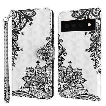 3D Painting Pattern TPU + PU Leather Phone Case, For Google Pixel 5a 5G, For Google Pixel 6, For Google Pixel 6 Pro, For Google Pixel 7 5G, For Google Pixel 7 Pro 5G, For Google Pixel 6a