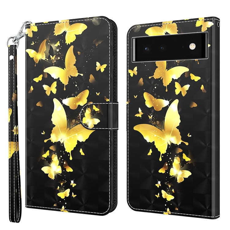 3D Painting Pattern TPU + PU Leather Phone Case, For Google Pixel 5a 5G, For Google Pixel 6, For Google Pixel 6 Pro, For Google Pixel 7 5G, For Google Pixel 7 Pro 5G, For Google Pixel 6a