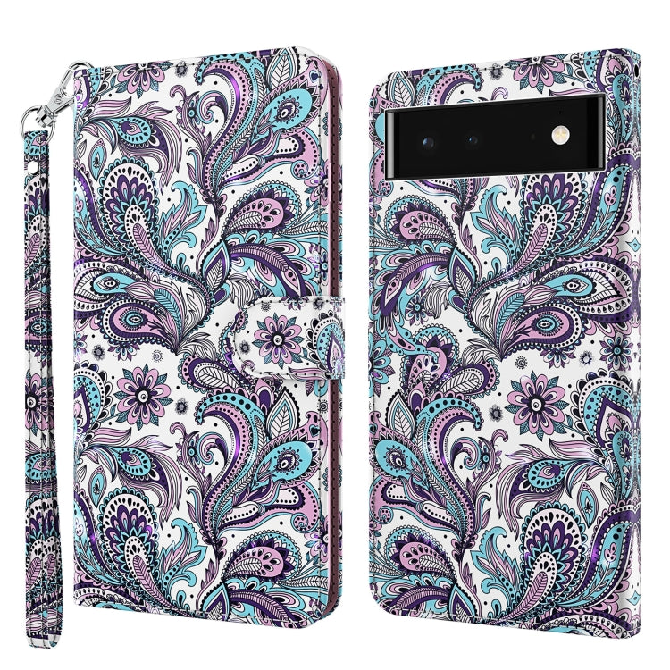 3D Painting Pattern TPU + PU Leather Phone Case, For Google Pixel 5a 5G, For Google Pixel 6, For Google Pixel 6 Pro, For Google Pixel 7 5G, For Google Pixel 7 Pro 5G, For Google Pixel 6a