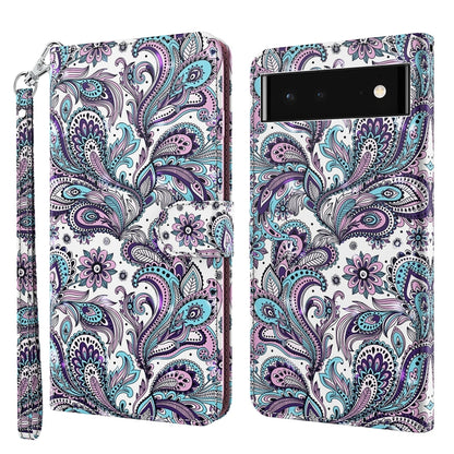 3D Painting Pattern TPU + PU Leather Phone Case, For Google Pixel 5a 5G, For Google Pixel 6, For Google Pixel 6 Pro, For Google Pixel 7 5G, For Google Pixel 7 Pro 5G, For Google Pixel 6a