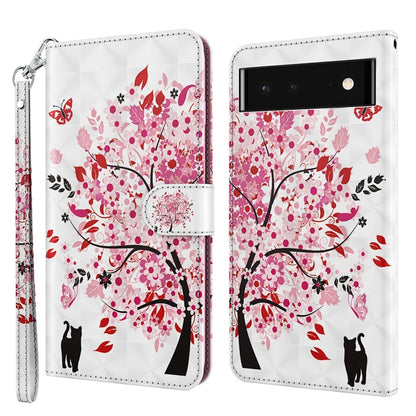 3D Painting Pattern TPU + PU Leather Phone Case, For Google Pixel 5a 5G, For Google Pixel 6, For Google Pixel 6 Pro, For Google Pixel 7 5G, For Google Pixel 7 Pro 5G, For Google Pixel 6a