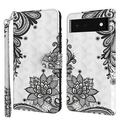 3D Painting Pattern TPU + PU Leather Phone Case, For Google Pixel 5a 5G, For Google Pixel 6, For Google Pixel 6 Pro, For Google Pixel 7 5G, For Google Pixel 7 Pro 5G, For Google Pixel 6a