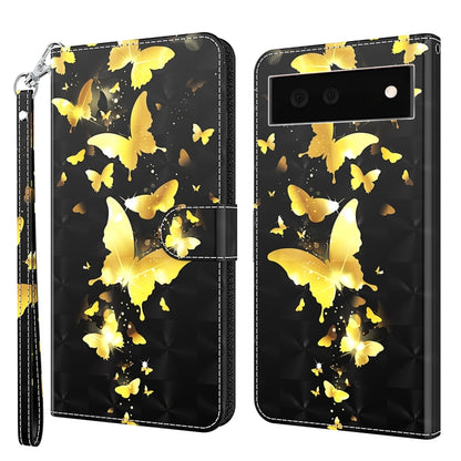 3D Painting Pattern TPU + PU Leather Phone Case, For Google Pixel 5a 5G, For Google Pixel 6, For Google Pixel 6 Pro, For Google Pixel 7 5G, For Google Pixel 7 Pro 5G, For Google Pixel 6a