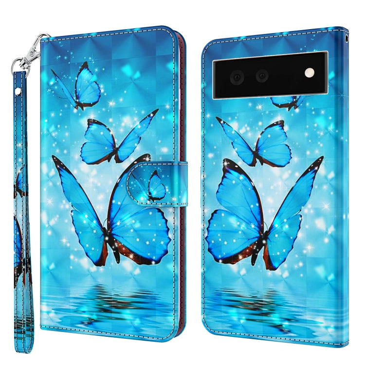 3D Painting Pattern TPU + PU Leather Phone Case, For Google Pixel 5a 5G, For Google Pixel 6, For Google Pixel 6 Pro, For Google Pixel 7 5G, For Google Pixel 7 Pro 5G, For Google Pixel 6a
