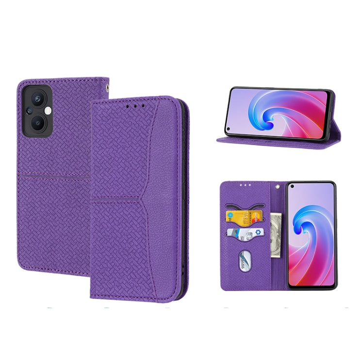Woven Texture Stitching Magnetic PU Leather Phone Case, For OPPO A96 5G, For OPPO Realme C35, For OPPO Reno7 SE 5G, For OPPO Reno7 5G, For OPPO Realme 9 Pro