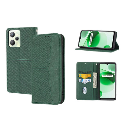 Woven Texture Stitching Magnetic PU Leather Phone Case, For OPPO A96 5G, For OPPO Realme C35, For OPPO Reno7 SE 5G, For OPPO Reno7 5G, For OPPO Realme 9 Pro