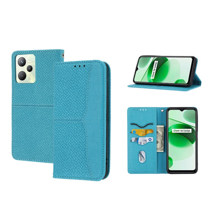 Woven Texture Stitching Magnetic PU Leather Phone Case, For OPPO A96 5G, For OPPO Realme C35, For OPPO Reno7 SE 5G, For OPPO Reno7 5G, For OPPO Realme 9 Pro