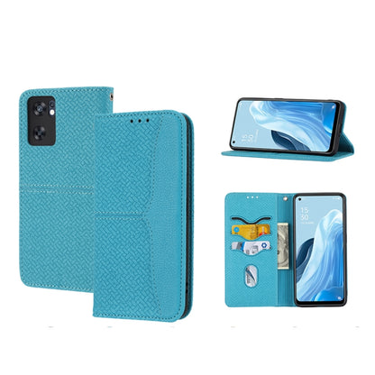 Woven Texture Stitching Magnetic PU Leather Phone Case, For OPPO A96 5G, For OPPO Realme C35, For OPPO Reno7 SE 5G, For OPPO Reno7 5G, For OPPO Realme 9 Pro