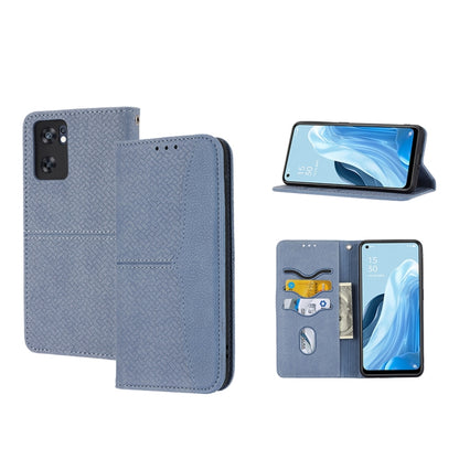 Woven Texture Stitching Magnetic PU Leather Phone Case, For OPPO A96 5G, For OPPO Realme C35, For OPPO Reno7 SE 5G, For OPPO Reno7 5G, For OPPO Realme 9 Pro