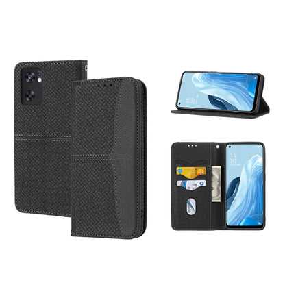 Woven Texture Stitching Magnetic PU Leather Phone Case, For OPPO A96 5G, For OPPO Realme C35, For OPPO Reno7 SE 5G, For OPPO Reno7 5G, For OPPO Realme 9 Pro