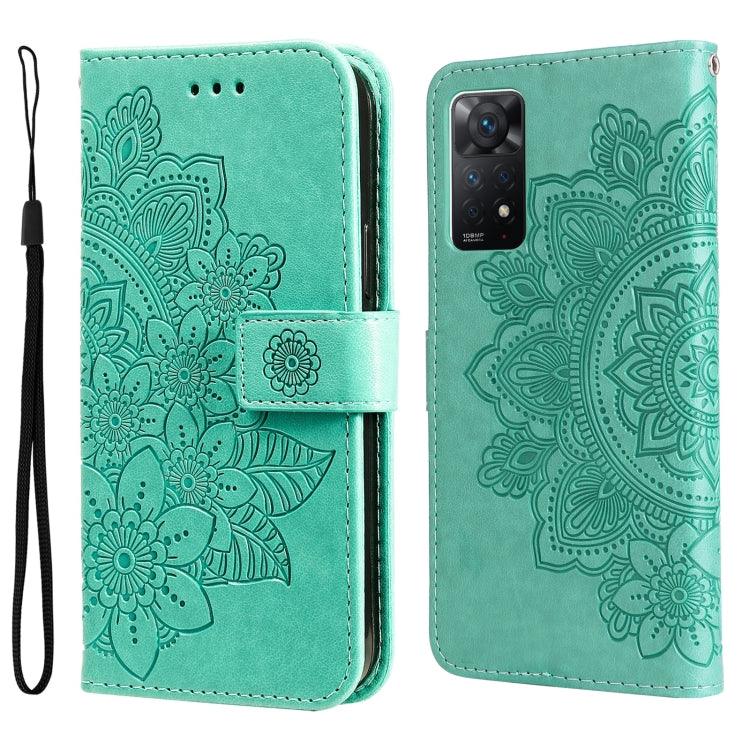 7-petal Flowers Embossing Pattern Horizontal Flip Leather Case, For Xiaomi Redmi Note 11 4G(Global), For Xiaomi Redmi Note 11 Pro 4G, For OPPO Realme 9i / A36 4G / A76 4G(Global), For OPPO Realme 9 Pro+, For OPPO Realme GT2 Pro                         ...