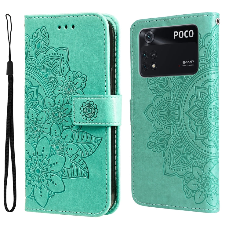 7-petal Flowers Embossing Pattern Horizontal Flip Leather Case, For Xiaomi Redmi Note 11 4G(Global), For Xiaomi Redmi Note 11 Pro 4G, For OPPO Realme 9i / A36 4G / A76 4G(Global), For OPPO Realme 9 Pro+, For OPPO Realme GT2 Pro                         ...