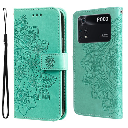 7-petal Flowers Embossing Pattern Horizontal Flip Leather Case, For Xiaomi Redmi Note 11 4G(Global), For Xiaomi Redmi Note 11 Pro 4G, For OPPO Realme 9i / A36 4G / A76 4G(Global), For OPPO Realme 9 Pro+, For OPPO Realme GT2 Pro                         ...