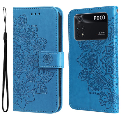 7-petal Flowers Embossing Pattern Horizontal Flip Leather Case, For Xiaomi Redmi Note 11 4G(Global), For Xiaomi Redmi Note 11 Pro 4G, For OPPO Realme 9i / A36 4G / A76 4G(Global), For OPPO Realme 9 Pro+, For OPPO Realme GT2 Pro                         ...